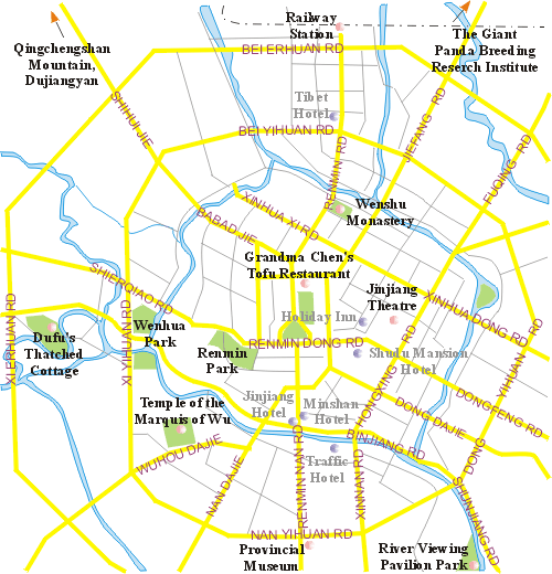 chengdu centre ville carte